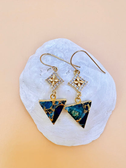 Mojave apatite kite earrings