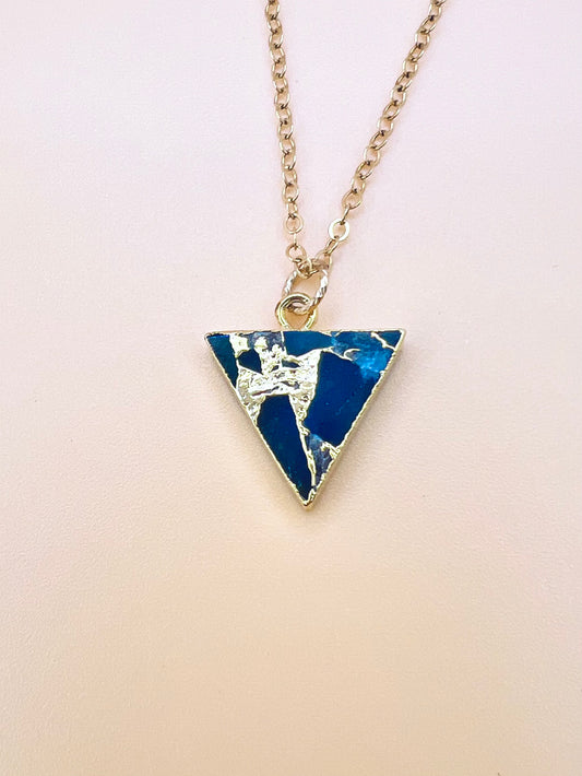Mojave apatite triangle pendant