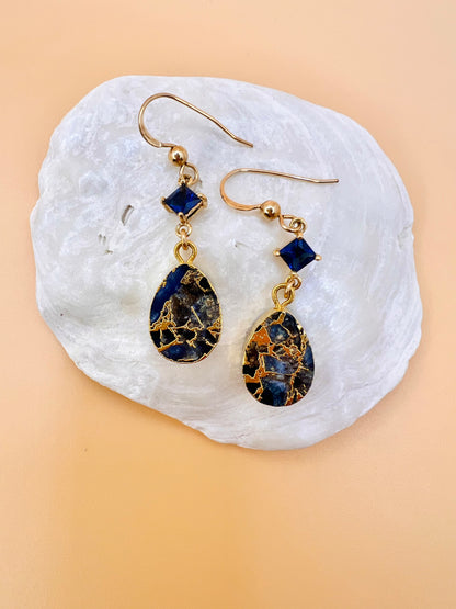 Mojave sapphire drop earring