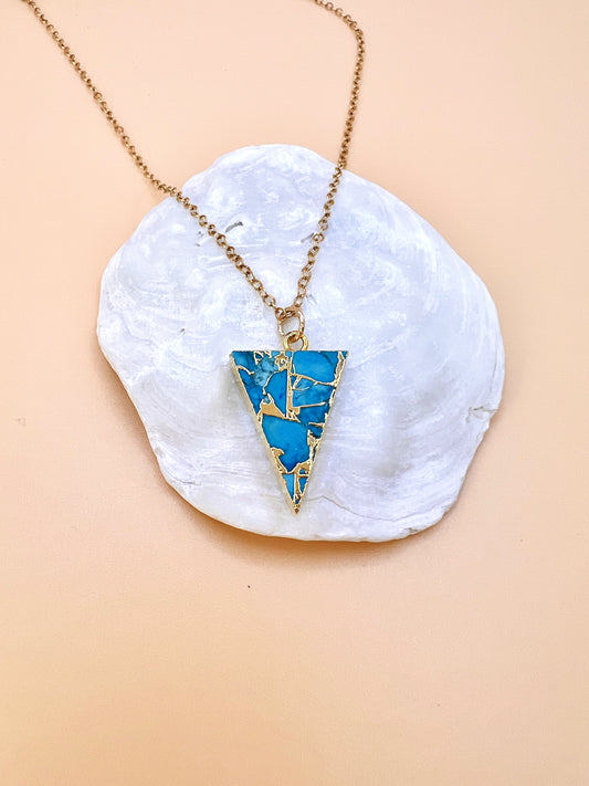 Mojave Turquiose large triangle necklace