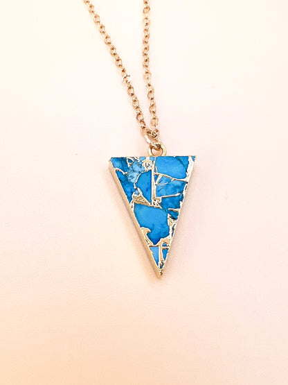 Mojave Turquiose large triangle necklace