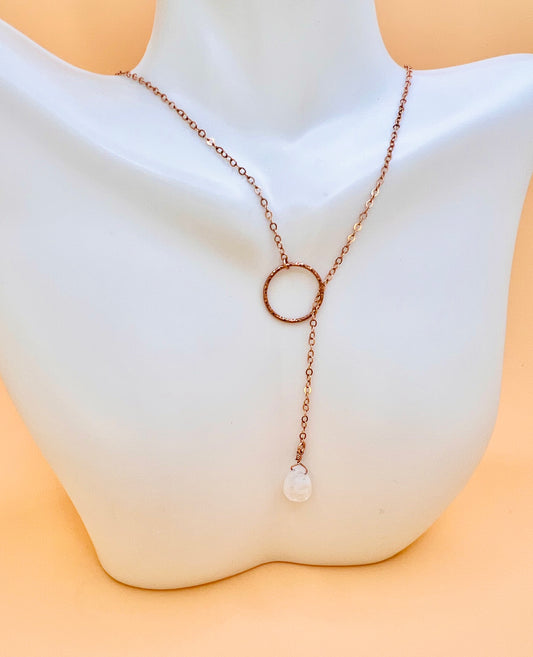 Moonstone Lariat RG necklace