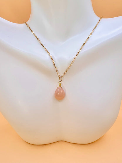 Peach Chalcedony necklace