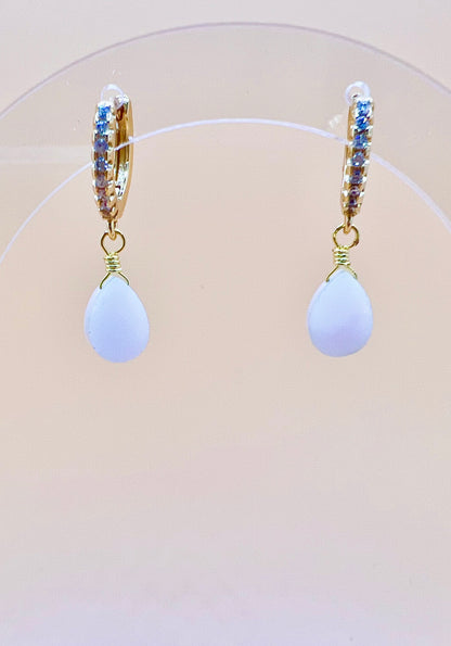 Pink Opal Fancy hoops