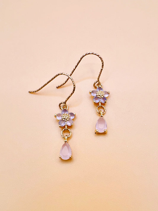 Pink Daisy Drop earring