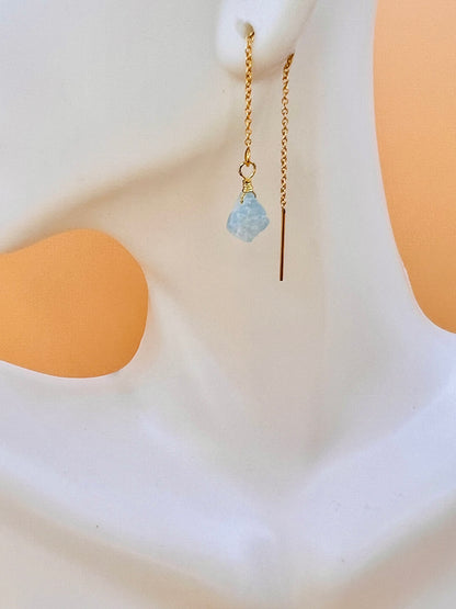 Raw Aquamarine Threaders