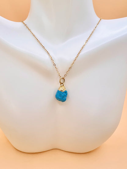 Raw Turquoise Nugget necklace