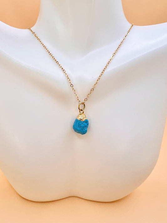 Raw Turquoise Nugget necklace