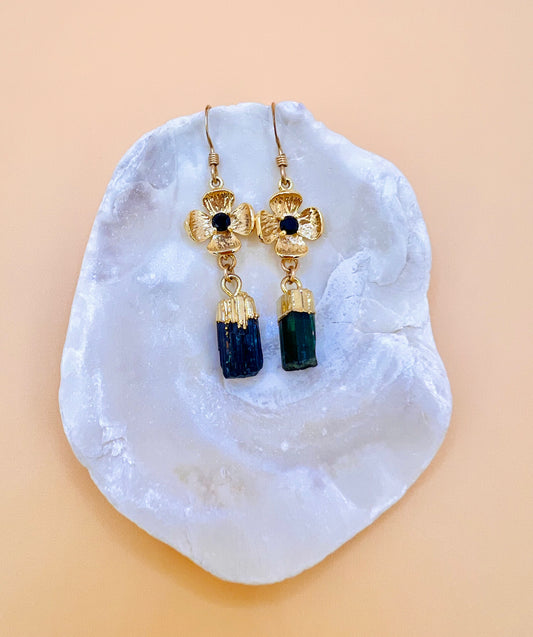 Tourmaline Flower earring