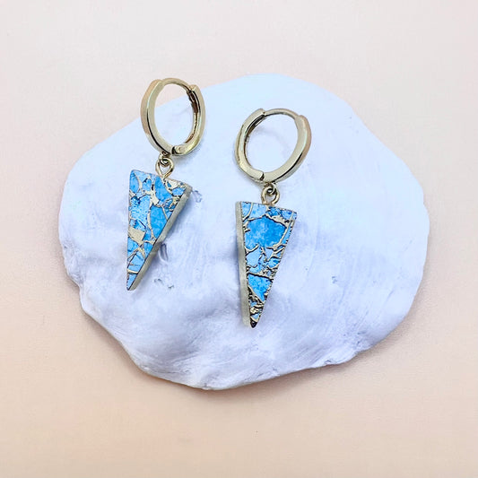 Isoscelles Turquoise Mojave hoops