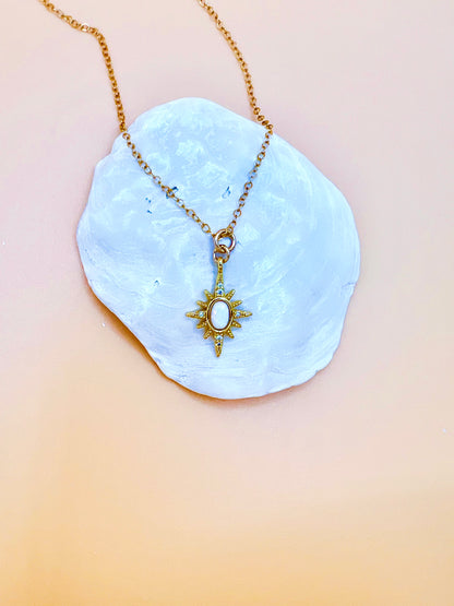 Opal North Star necklace