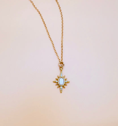 Opal North Star necklace