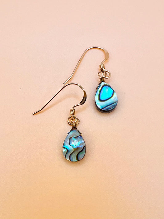 Abalone drop earring