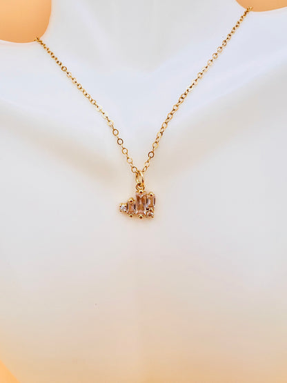 Cubic Zirconia Cluster necklace