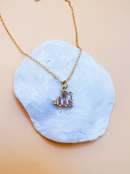 Cubic Zirconia Cluster necklace