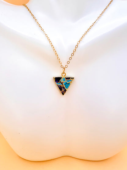 Mojave amethyst and turquoise necklace
