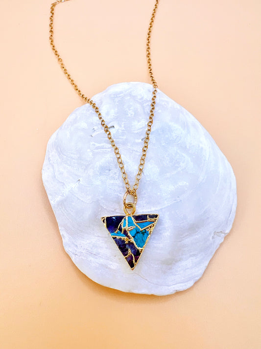 Mojave amethyst and turquoise necklace
