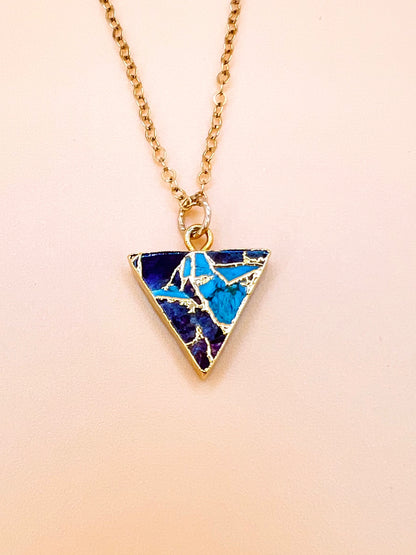 Mojave amethyst and turquoise necklace