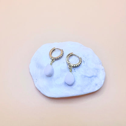 Pink Opal Fancy hoops