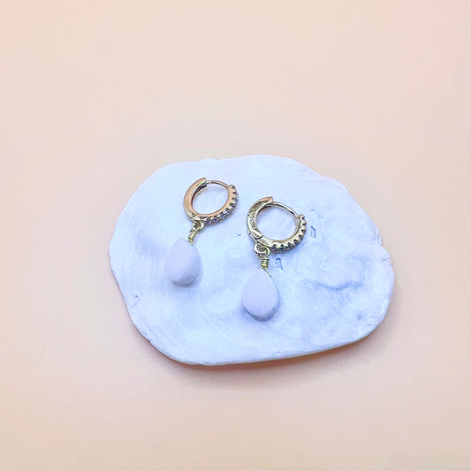 Pink Opal Fancy hoops