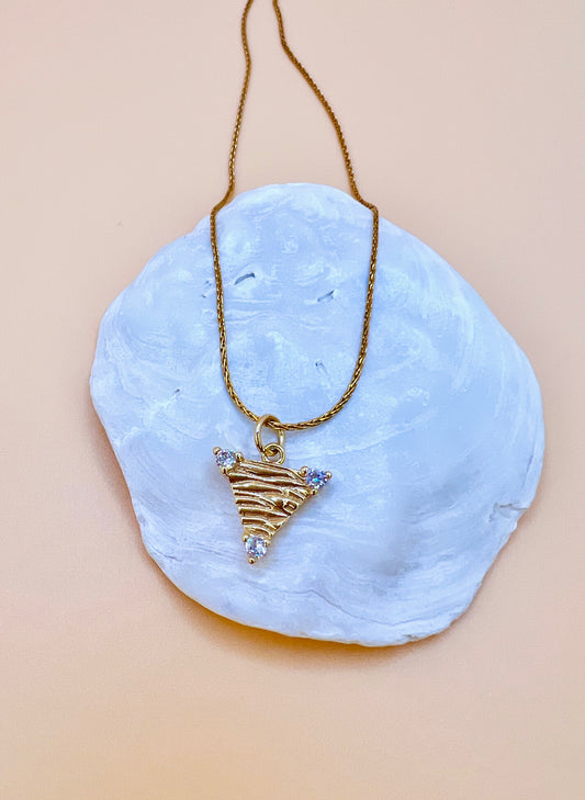 Rippled Triangle necklace