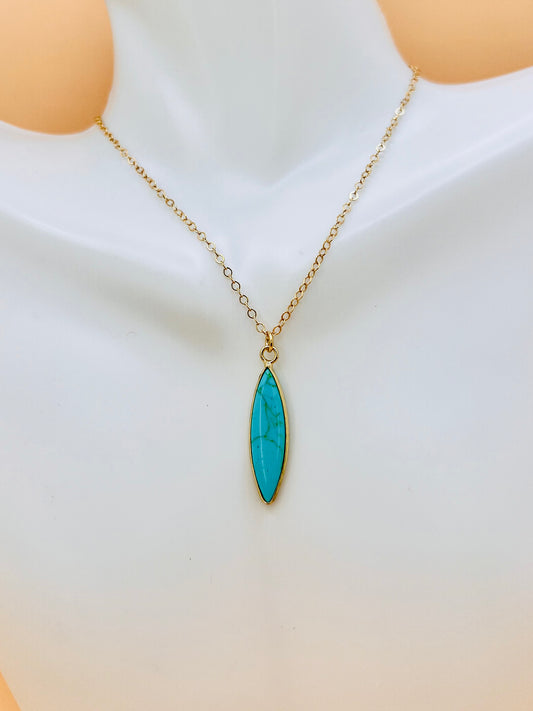 Turquoise Marquise necklace